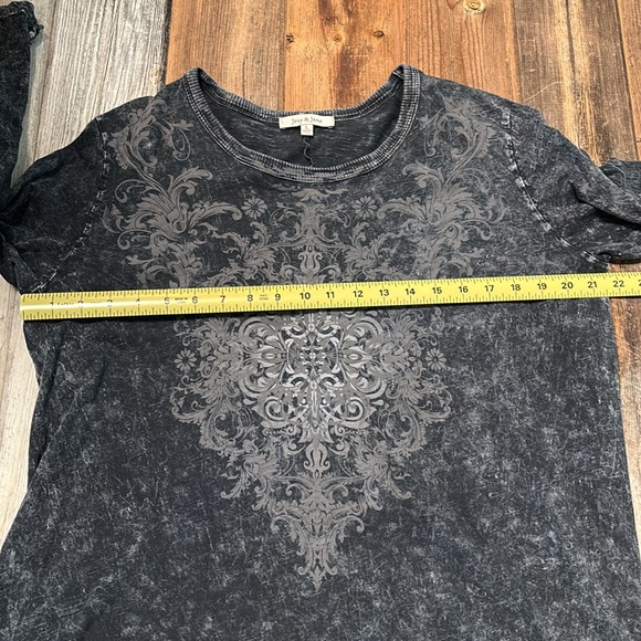 Stonewashed black Jess & Jane tunic Sz Large - Picture 5 of 7